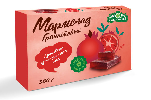 №2 Мармелад  "Гранатовый" белевский 360г  в Назрани