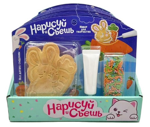 №3 Набор для творчества Нарисуй и съешь "Зайка" (блок 12шт 59г) в Назрани