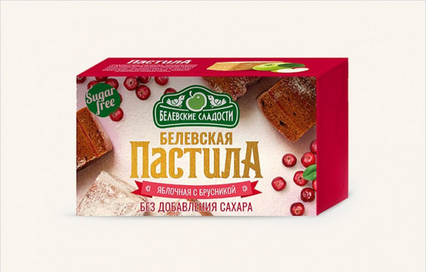 №2 Пастила  200г диетическая с КЛЮКВОЙ, НОВЫЙ ФОРМАТ (4*50г)    в Назрани