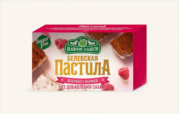 №2 Пастила  200г диетическая с МАЛИНОЙ, НОВЫЙ ФОРМАТ (4*50г)   в Назрани