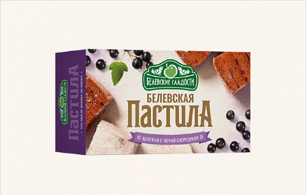 №2 Пастила  200г диетическая с ЧЁРНОЙ Смородиной, НОВЫЙ ФОРМАТ (4*50г)   в Назрани