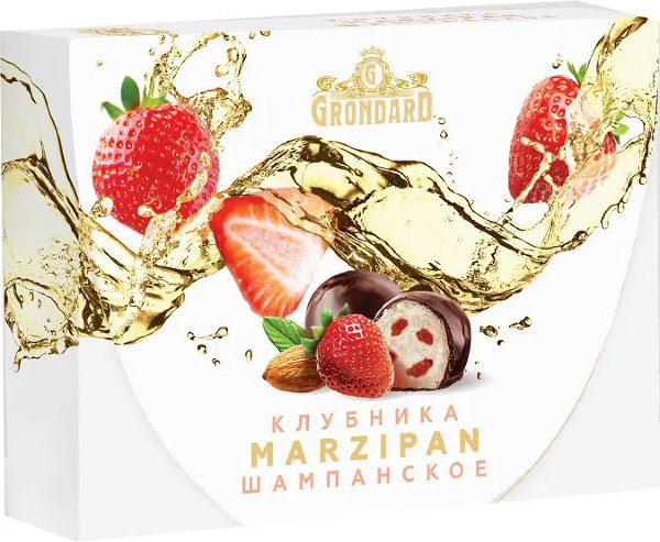 №1 TM Grondard       (10185) Конфеты глазированные Марципановые Клубника и Шампанское, 98г в Назрани